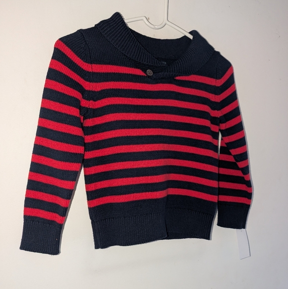 OSHKOSH B'GOSH Boy's Long Sleeve Striped Pullover Knit Sweater - Size 6 - Picture 5 of 5